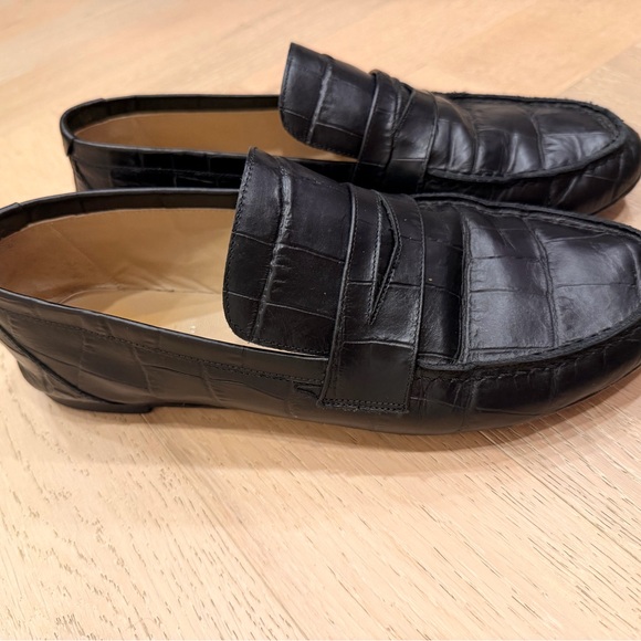 Jamie Haller Black Croc Penny Loafers, size 40 (9/9.5), very good condition - Picture 7 of 14